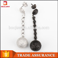Fashion jewelry gemstone earrings, ms silver plated earring pictures, imitation jewellery designer earrings latest beads